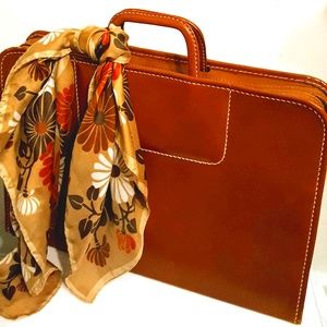 Vintage Unisex TOP GRAIN Cowhide Leather Briefcase